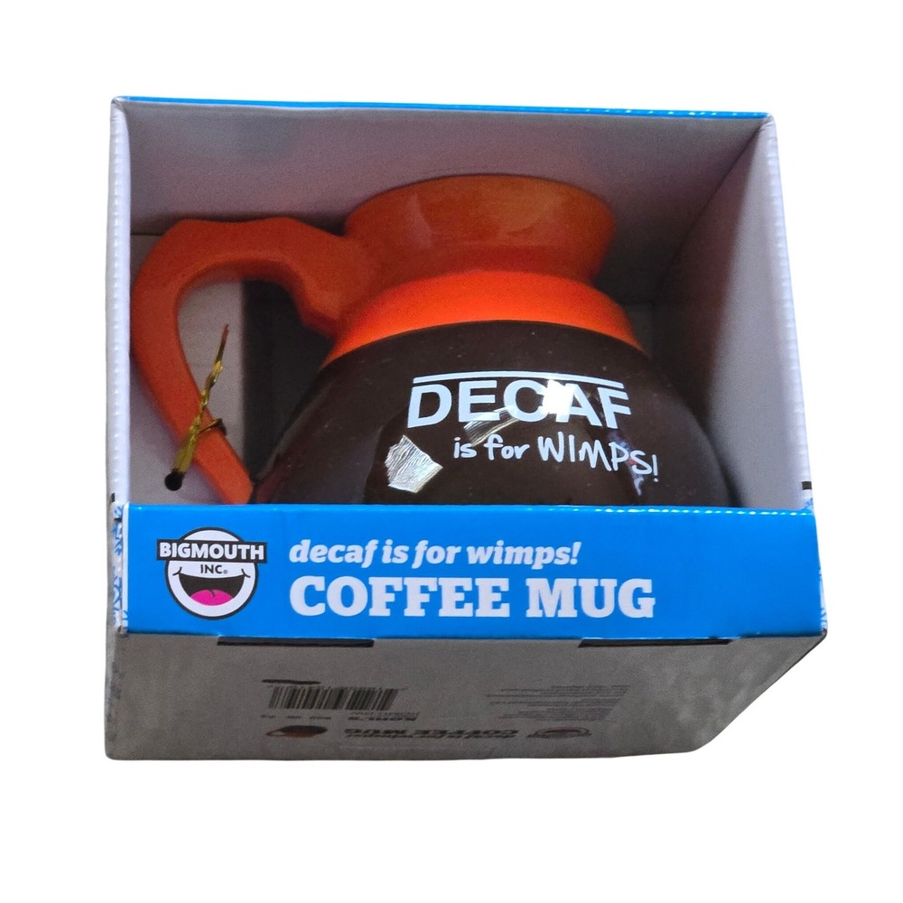BigMouth Inc Decaf Is For Wimps Coffee Mug Novelty Gift NIB - Picture 3 of 9